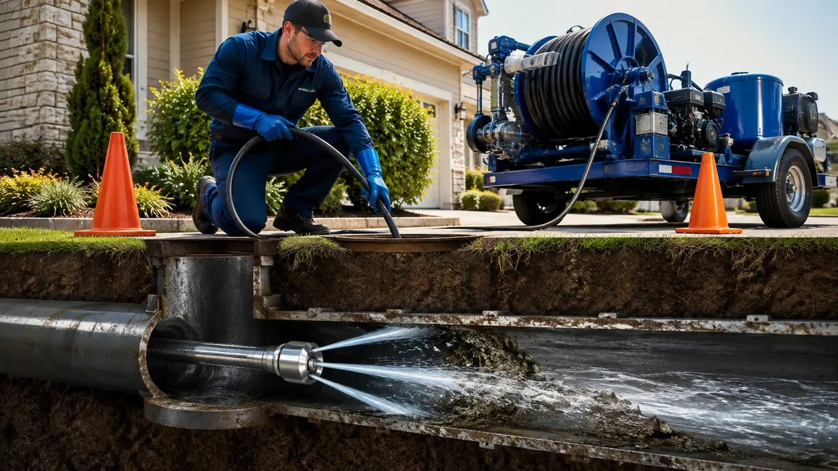 Main Sewer Line Hydro Jet Cleaning in South Gate